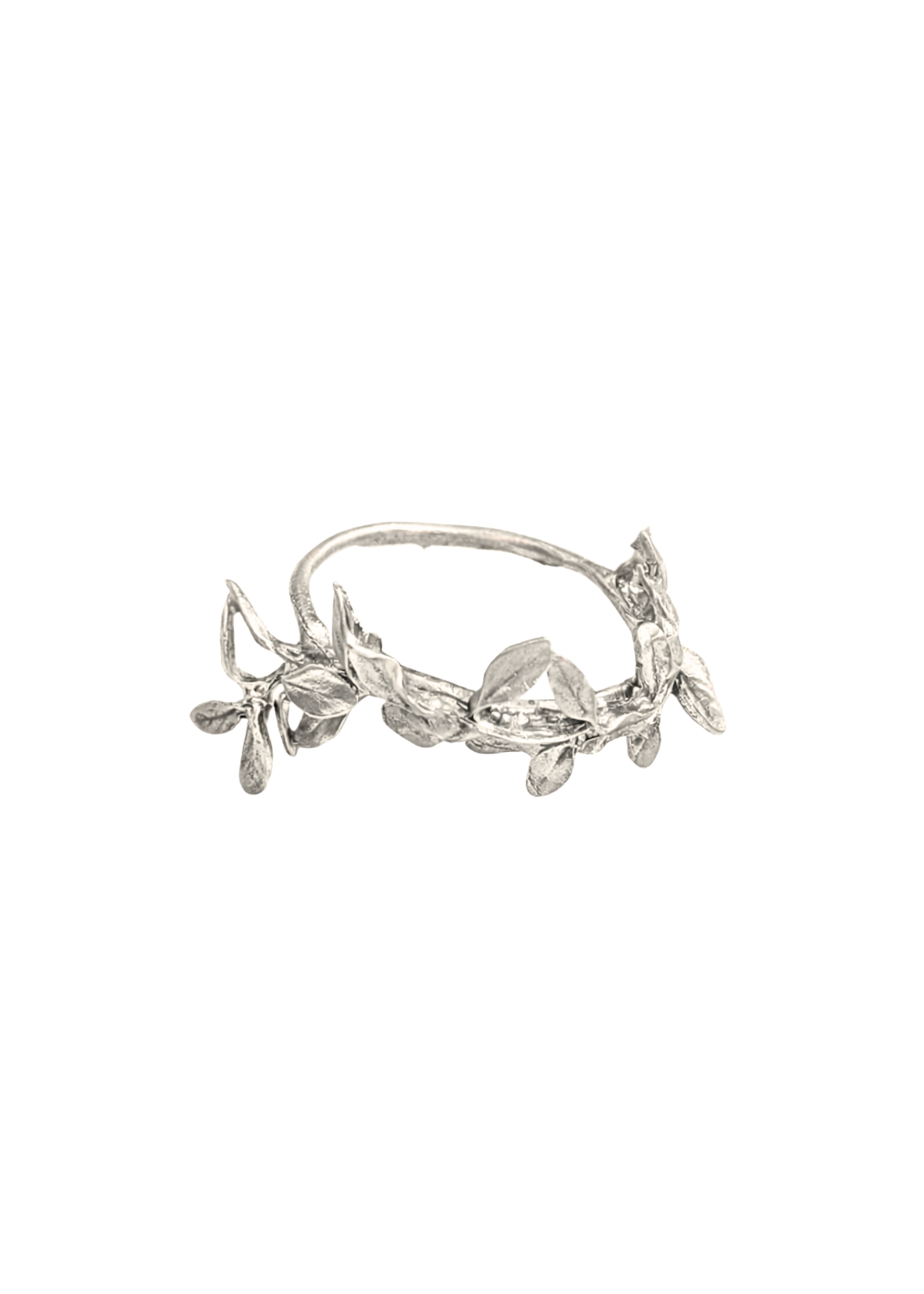 Thyme Herb Metal Napkin Ring in Pewter