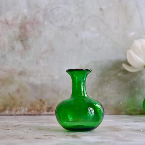Piccola Vase in Green Glass