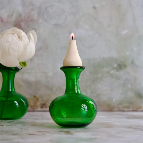 Piccola Vase in Green Glass