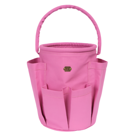 Canvas Gardening Bucket Bag in Rose Pink