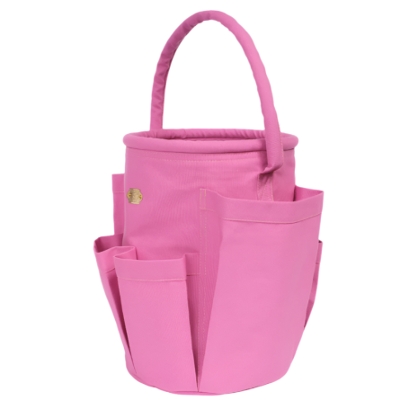 Canvas Gardening Bucket Bag in Rose Pink