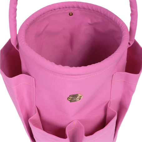 Canvas Gardening Bucket Bag in Rose Pink