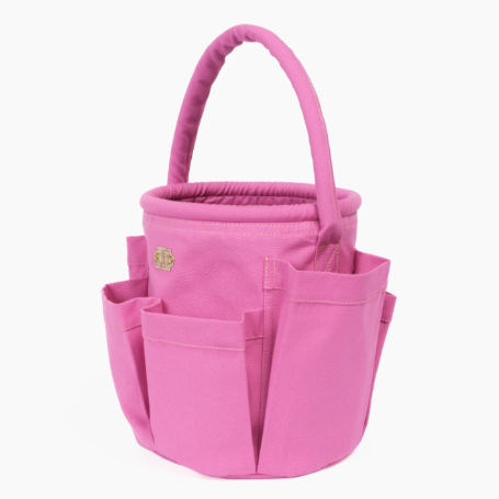 Canvas Gardening Bucket Bag in Rose Pink