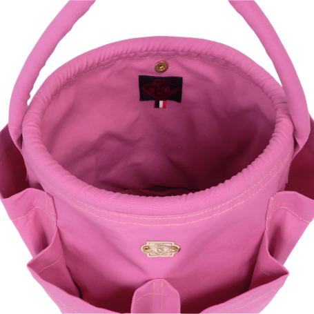 Canvas Gardening Bucket Bag in Rose Pink