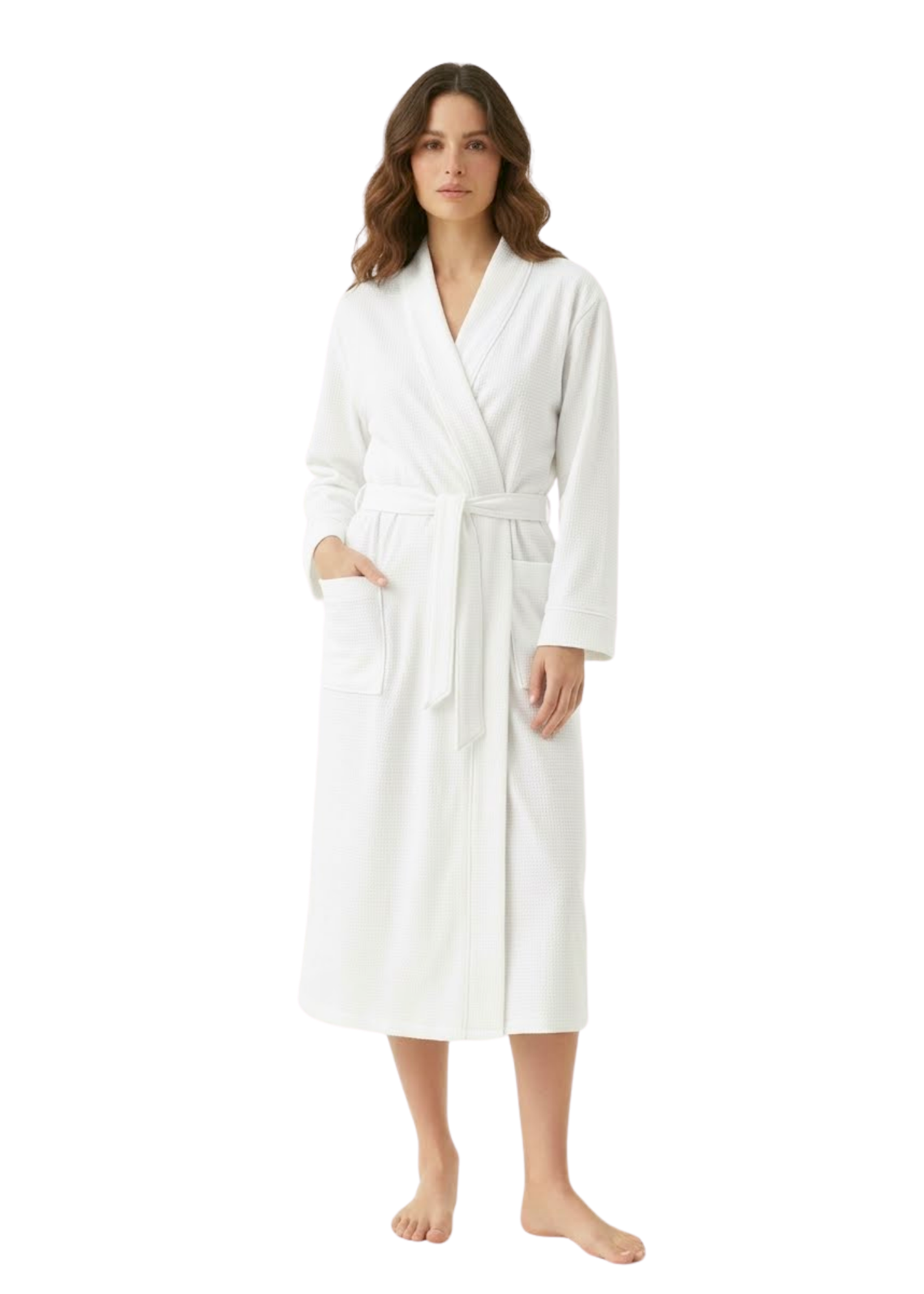 Butterknit Long Robe in White