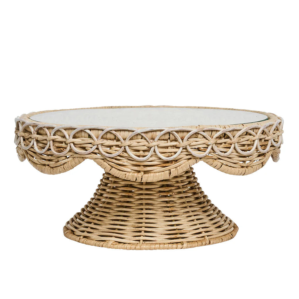 Provence Rattan Cake Stand In Whitewash