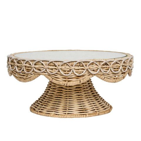 Provence Rattan Cake Stand In Whitewash