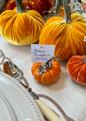 Velvet Decorative Pumpkin in Carrot