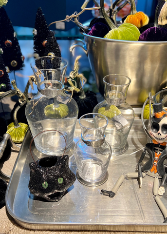 Velvet Decorative Pumpkin in Black