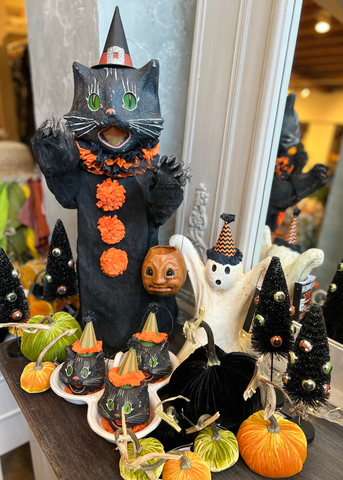 Velvet Decorative Pumpkin in Black