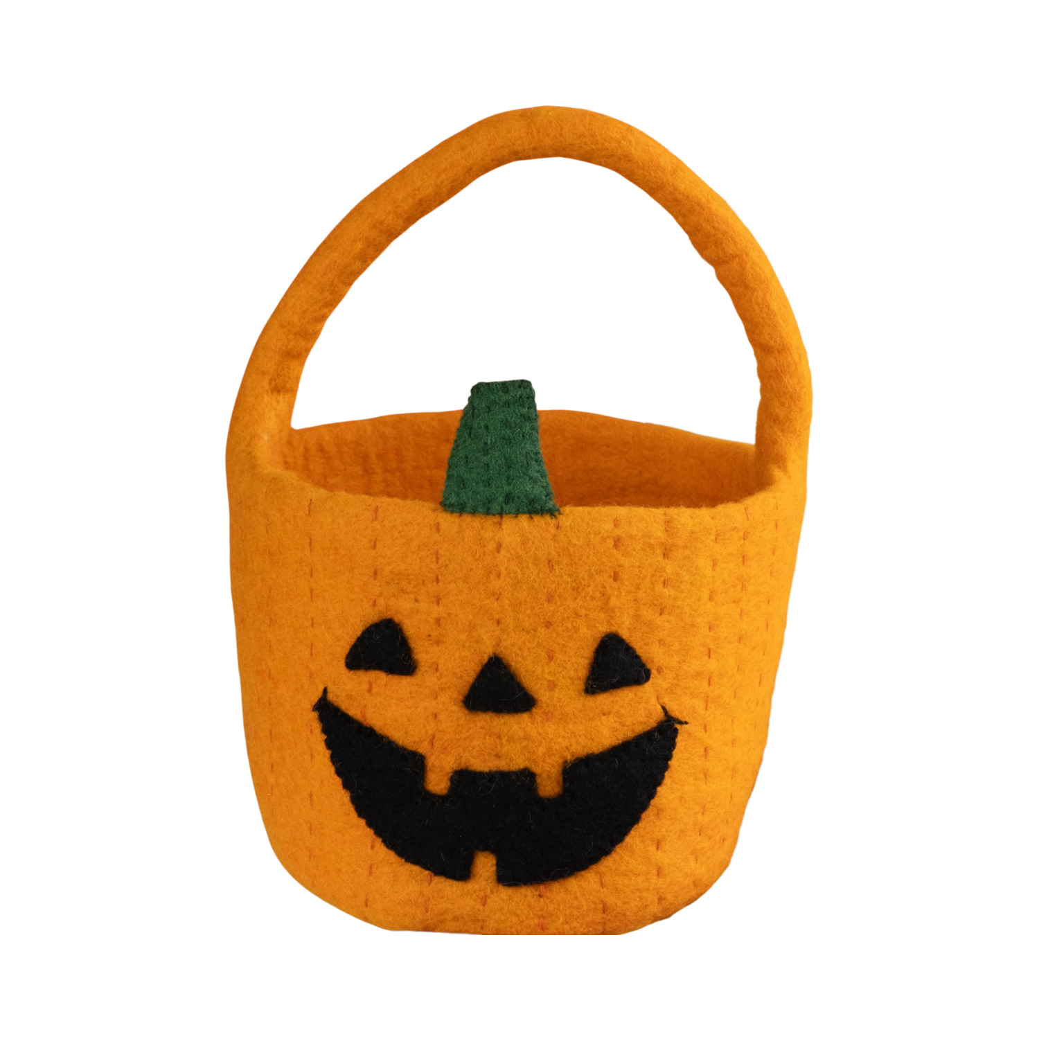 Jack O'Lantern Felt Halloween Bucket