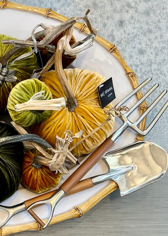 Velvet Decorative Pumpkin in Moss