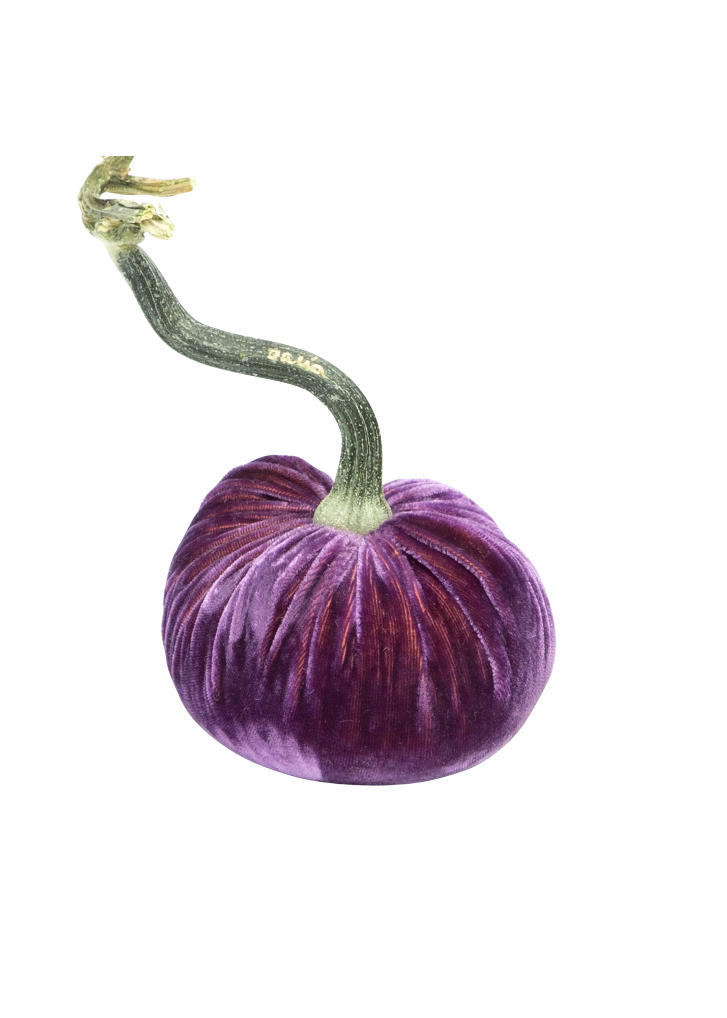 Velvet Decorative Pumpkin in Orchid