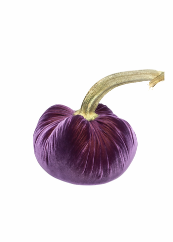 Velvet Decorative Pumpkin in Orchid