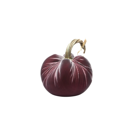 Velvet Decorative Pumpkin in Raspberry Ice