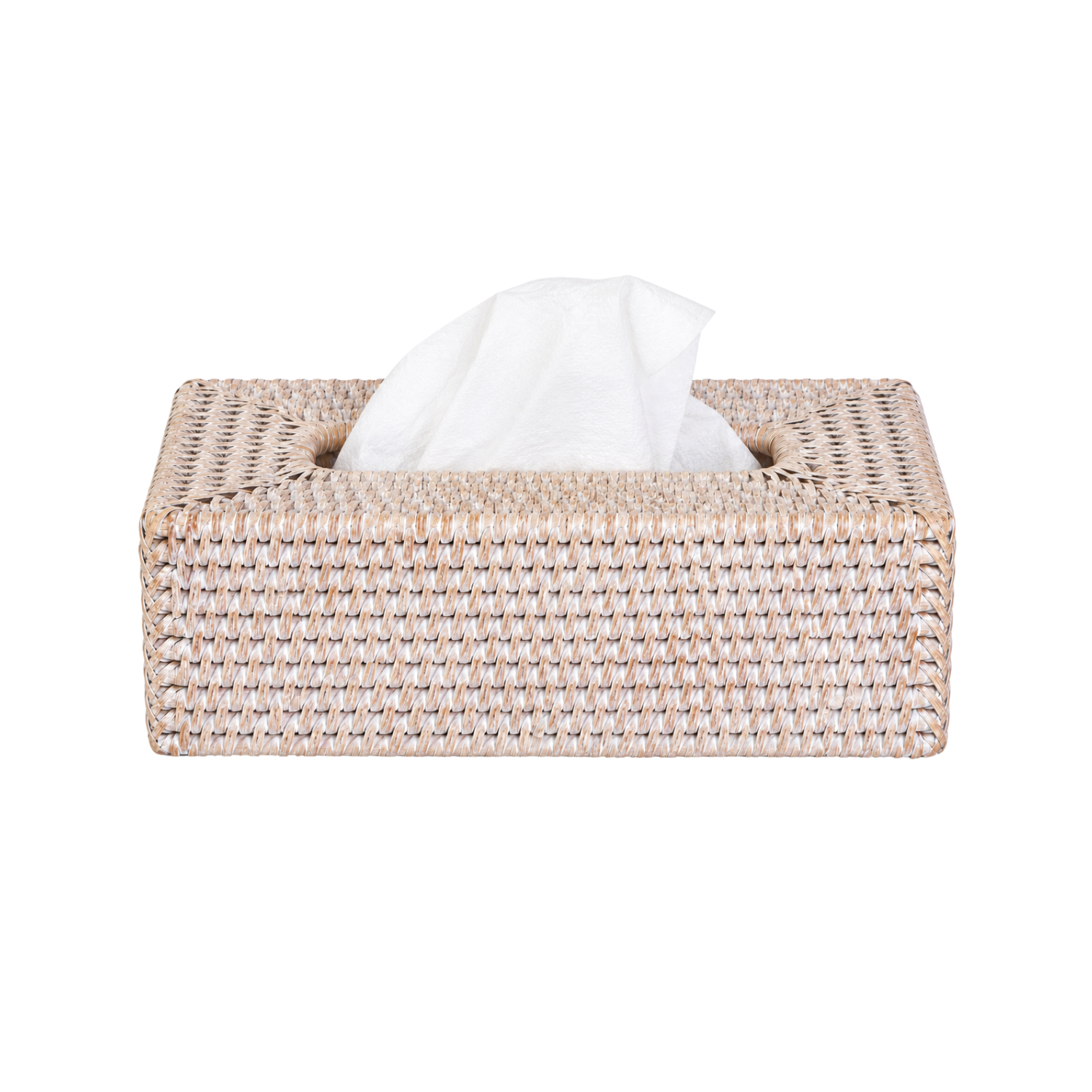 Rectangular Rattan Tissue Box