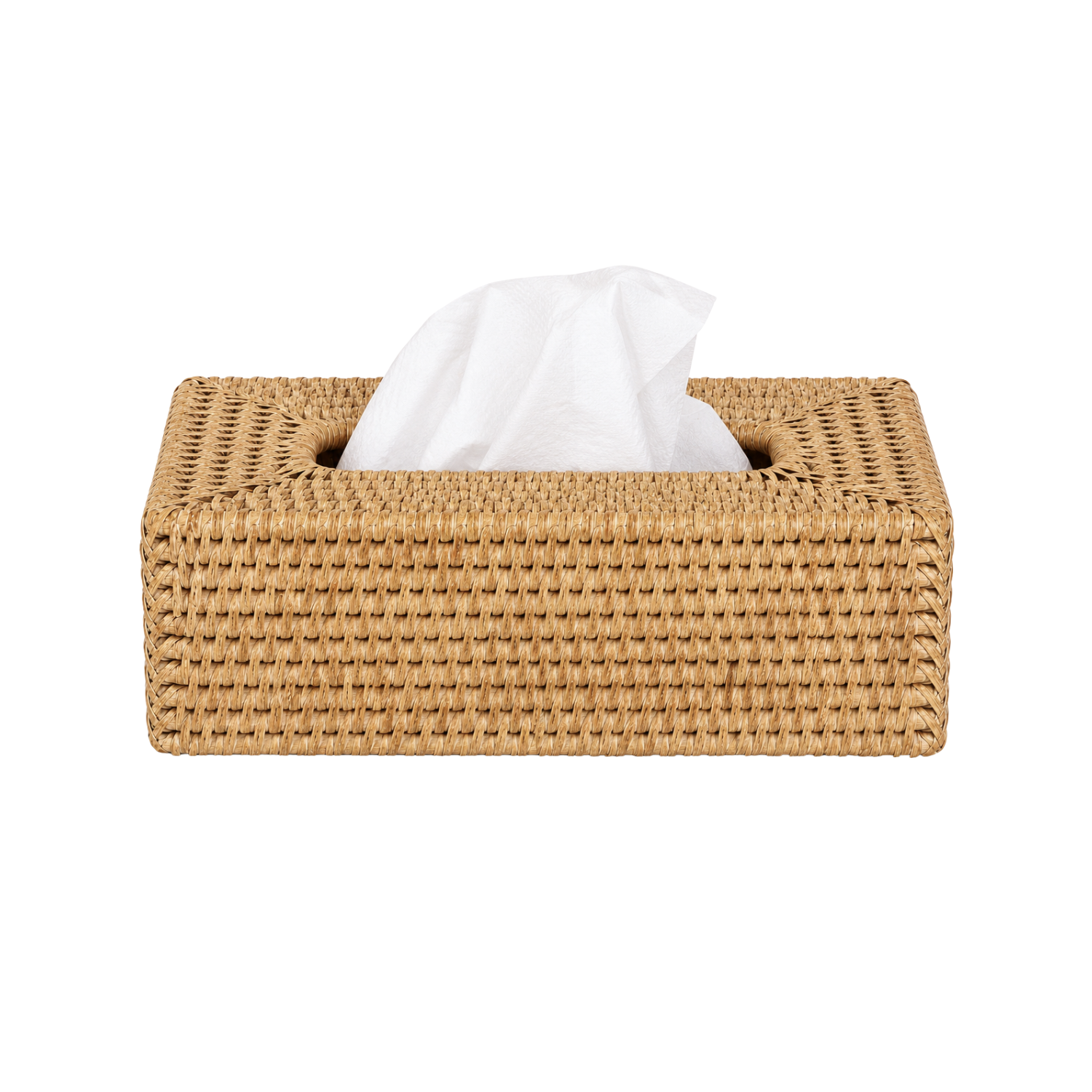 Rectangular Rattan Tissue Box