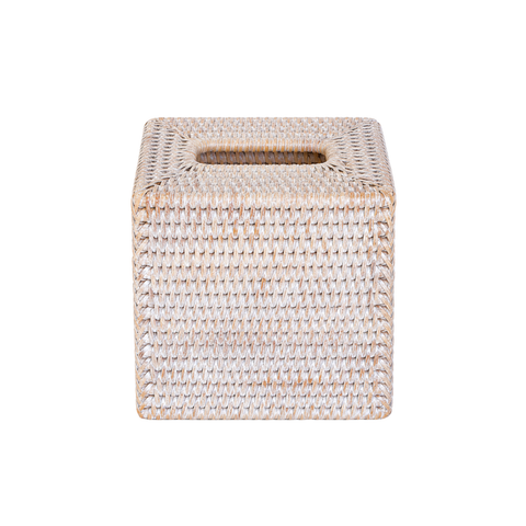 Square Rattan Tissue Box