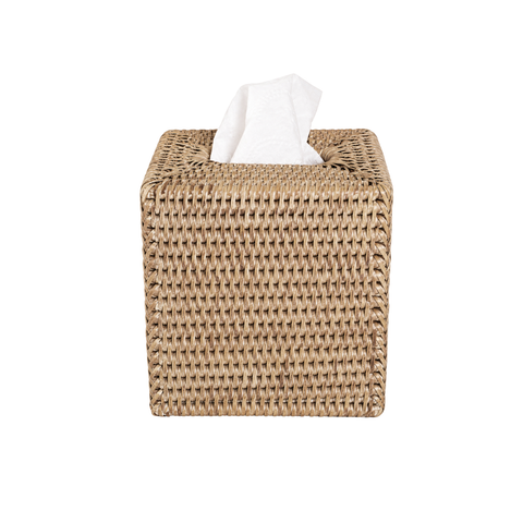 Square Rattan Tissue Box