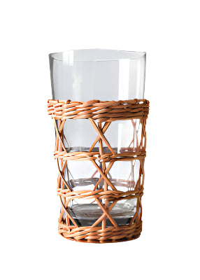 Rattan Caged Highball, Set of 4