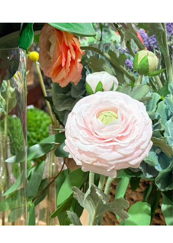 Real Touch Ranunculus Stem in Light Pink