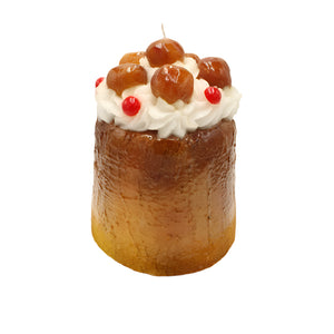 Holiday Rum Baba Cake Candle