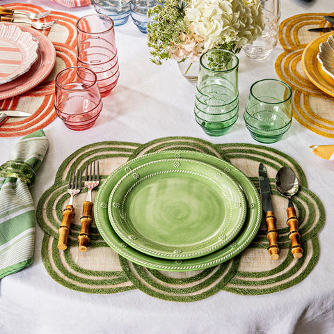 Scallop Stripe Placemat In Seagrass