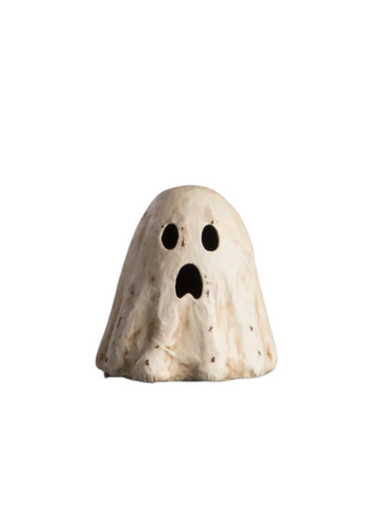 Scared Ghost Papier Mache Luminary