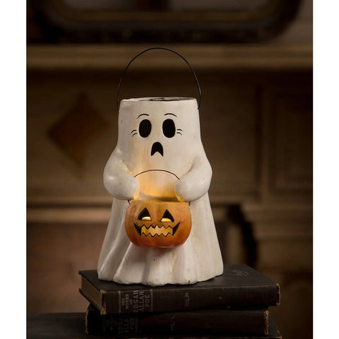 Scardey Boo + Sweet Boo w/Paper Mache Pumpkin Bucket