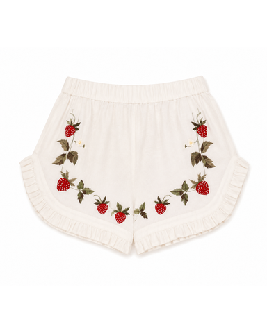 Bindi Embroidered Strawberry Shorts