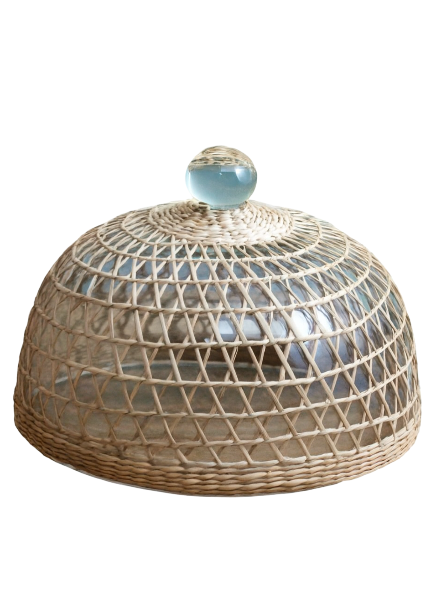 Seagrass Caged Glass Cloche
