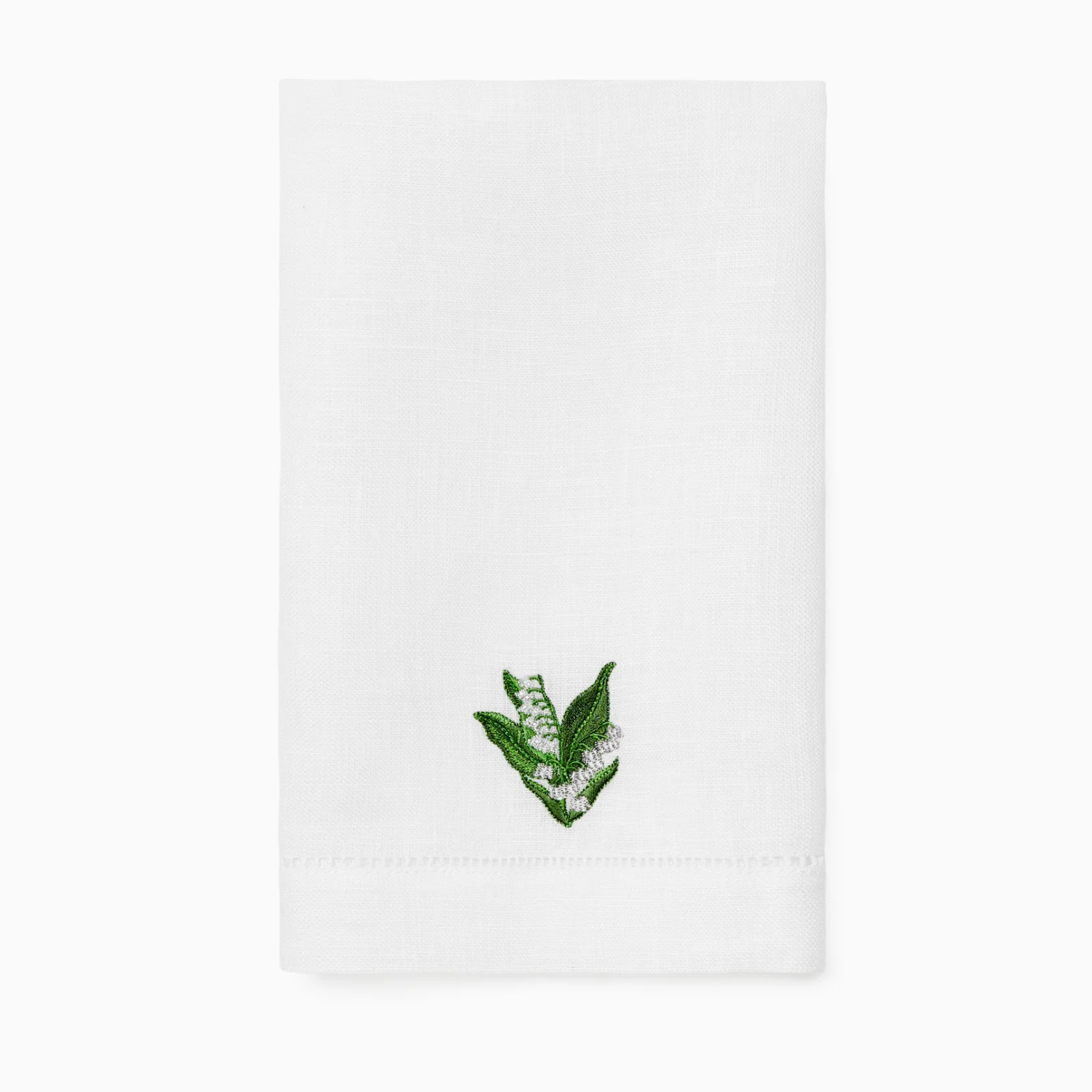 Fiorenza Lily Of The Valley Floral Embroidered Guest Towel