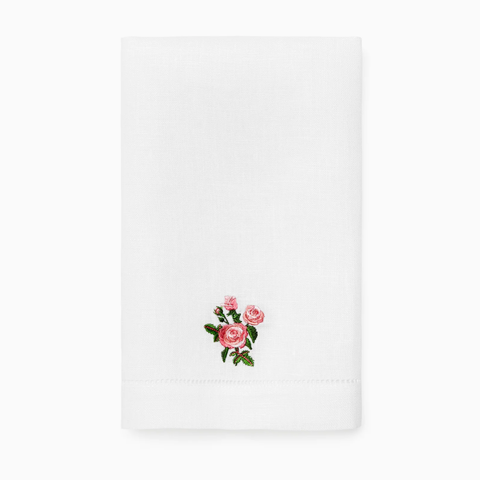 Fiorenza Rose Floral Embroidered Guest Towel