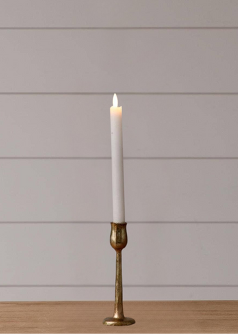 Small Gilded Iron Candlestick Holder