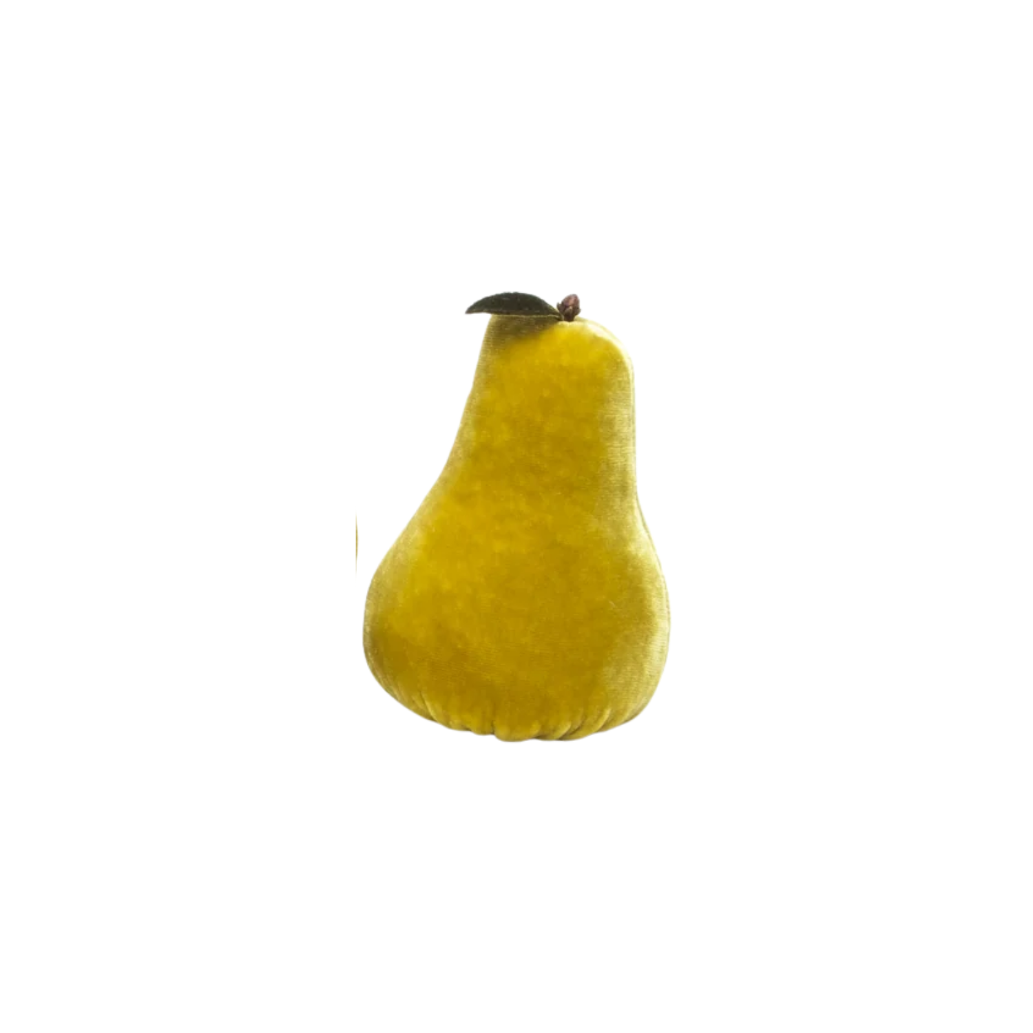 Velvet Decorative Pear in Leaf