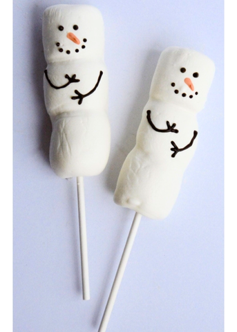 Smashable Chocolate Covered Marshmallow Snowman On A Stick