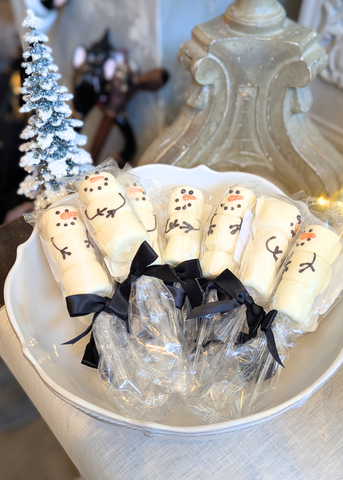 Smashable Chocolate Covered Marshmallow Snowman On A Stick