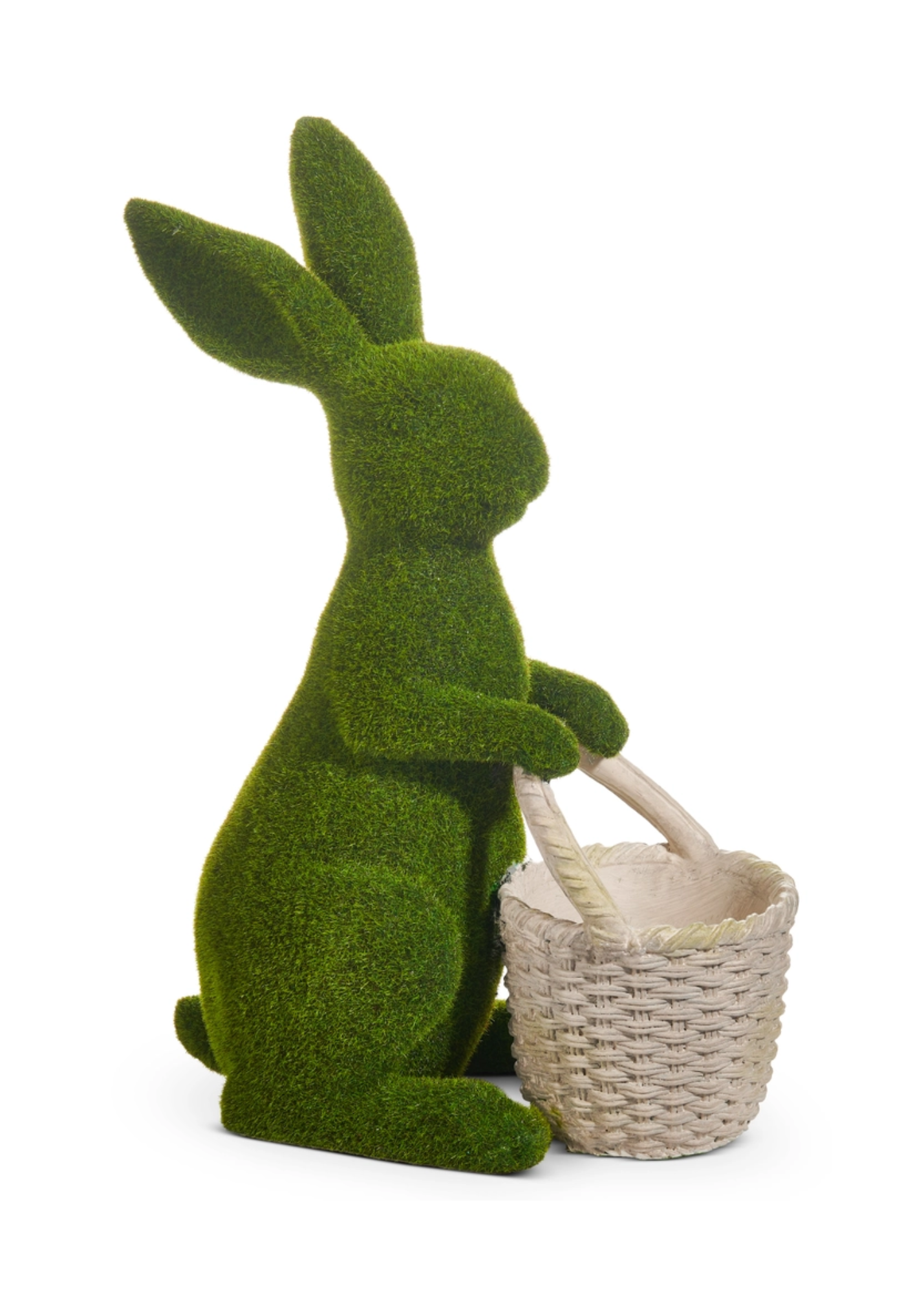 Moss Standing Bunny With Basket
