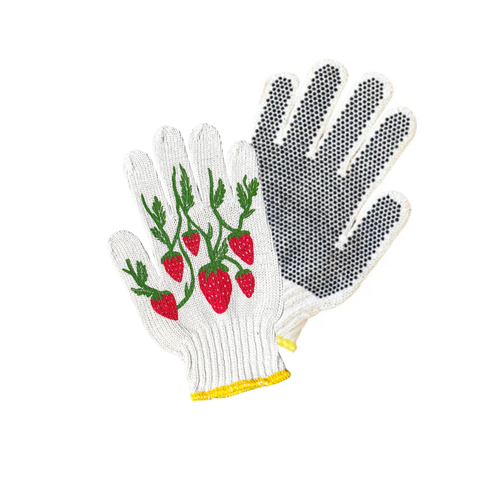 Screen-Printed Strawberry Gardening Gloves