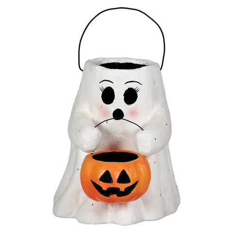 Scardey Boo + Sweet Boo w/Paper Mache Pumpkin Bucket