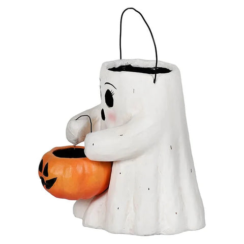 Scardey Boo + Sweet Boo w/Paper Mache Pumpkin Bucket
