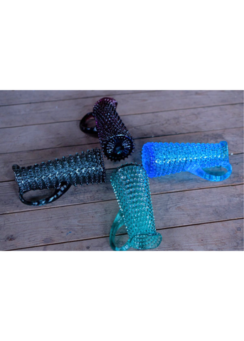 Azure Tall Hobnail Pitcher