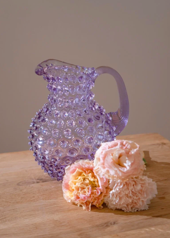 Lilac Round Hobnail Pitcher