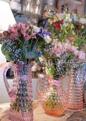 Lilac Tall Hobnail Pitcher