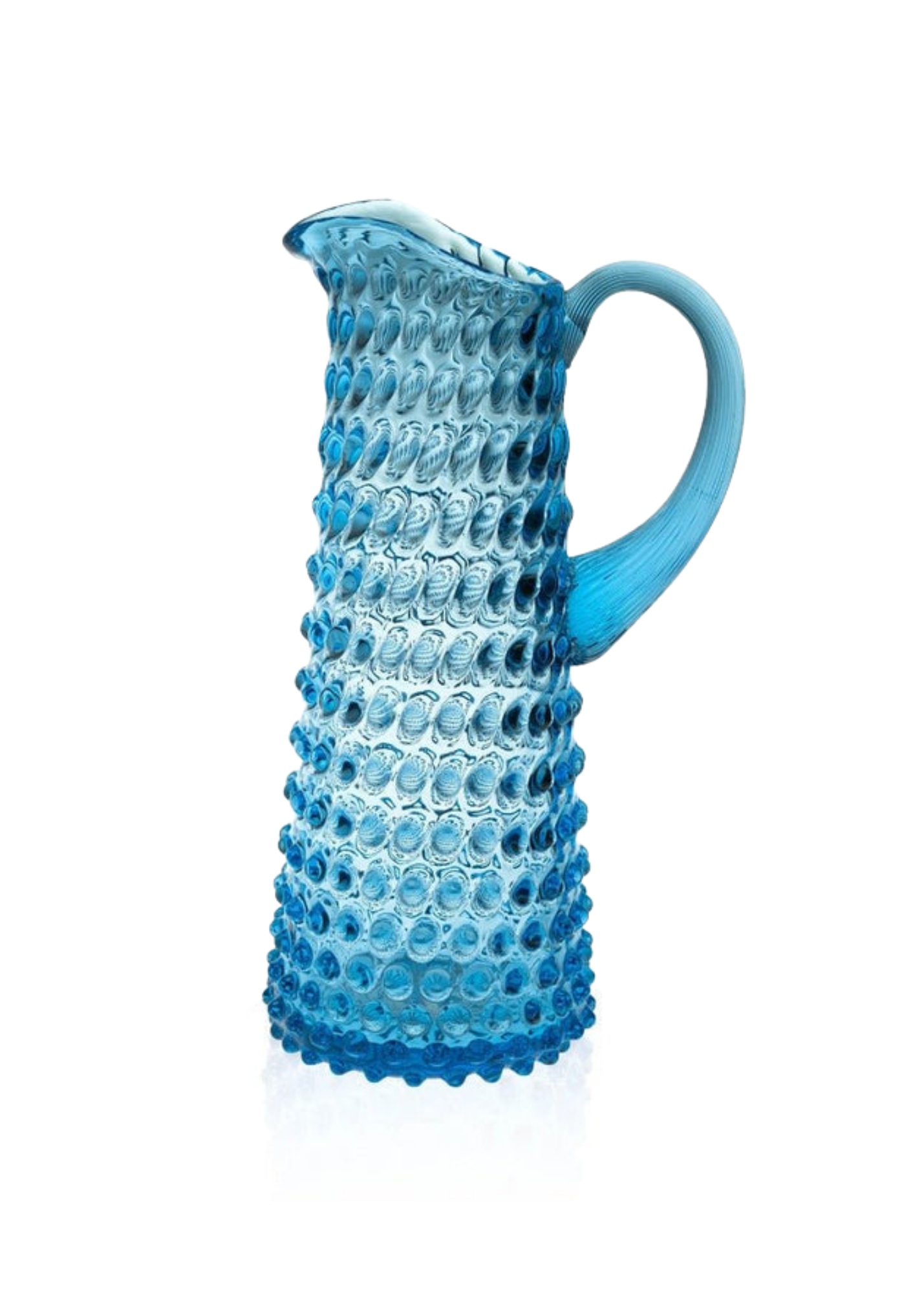 Azure Tall Hobnail Pitcher