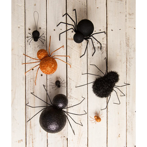 Glittered Spider Extra Large In Black