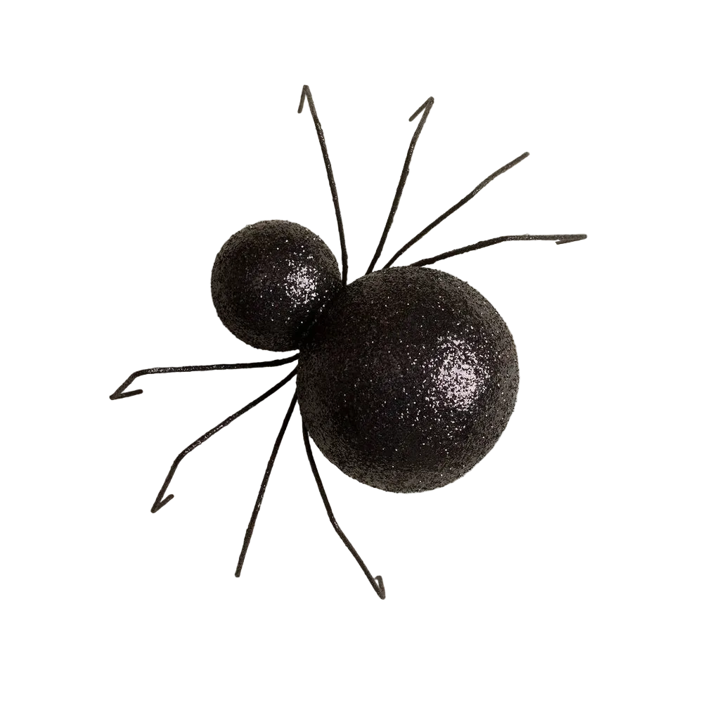 Glittered Spider Extra Large In Black