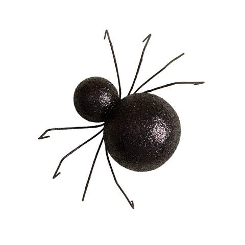 Glittered Spider Extra Large In Black