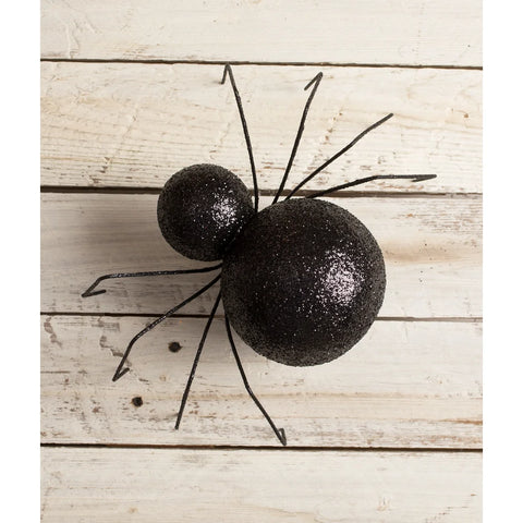 Glittered Spider Extra Large In Black