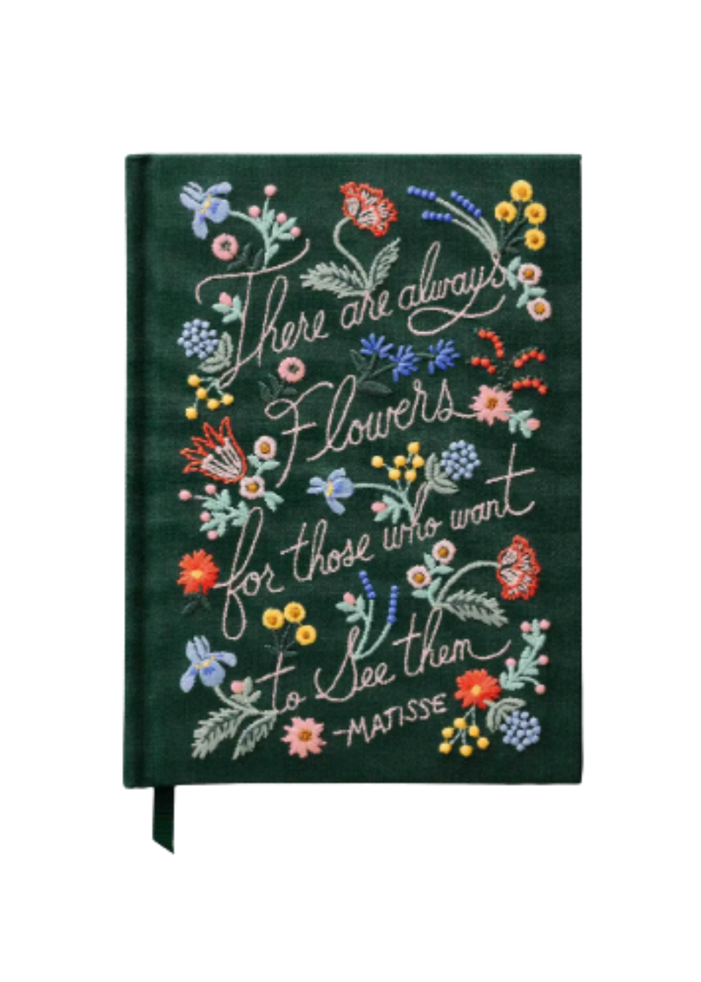 There Are Always Flowers Embroidered Journal
